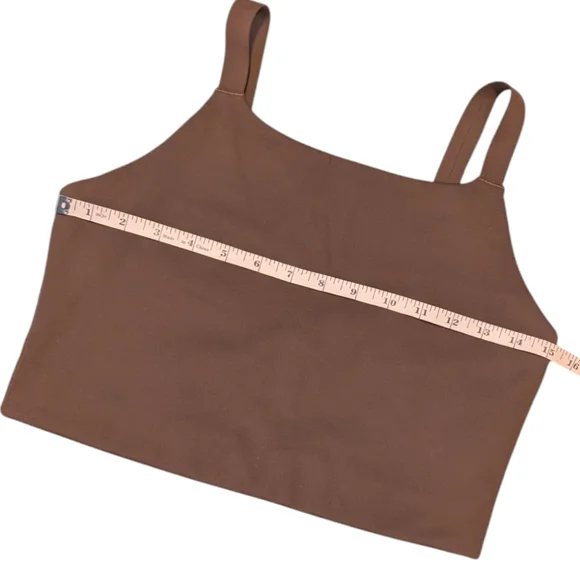 Girlfriend Collective Earth Brown Mia High Neck Bra Large NWOT - Picture 2 of 8